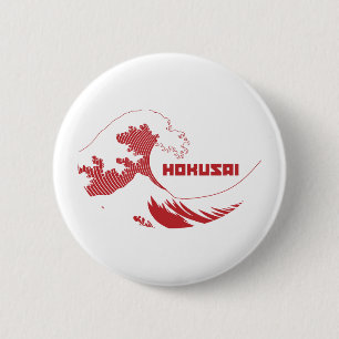 Hokusai - underbaren vinkar knapp