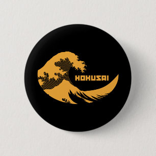 Hokusai - underbaren vinkar knapp
