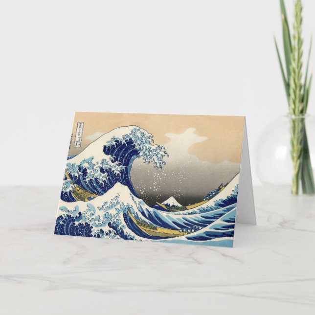 Hokusai, Underbart visitkort Kort (Framsida)