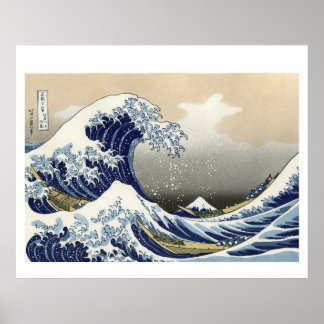 Hokusais Den stora vågen vid Kanagawa (1760-1849) Poster