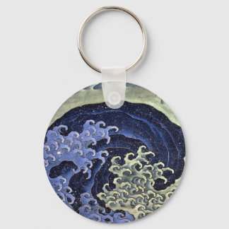 Hokusai's Feminine Wave Nyckelring