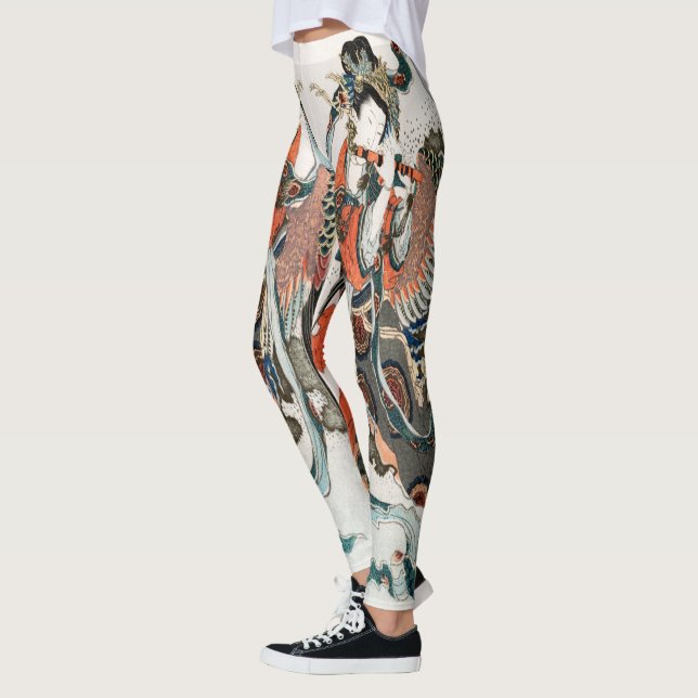Hokusais japanska Woman Leggings - Coola (Vänster)