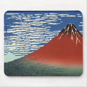 Hokusais Red Fuji Mouse Pad Musmatta