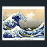Hokusai's The Underbar Wave at Kanagawa (1760-1849 Poster<br><div class="desc">Den japanska konstnären Hokusai's The Underbar Wave at Kanagawa (1760-1849) Ett av en stor samling vintage-konst-baserade och originaldesigner från PhoenixRetro.</div>