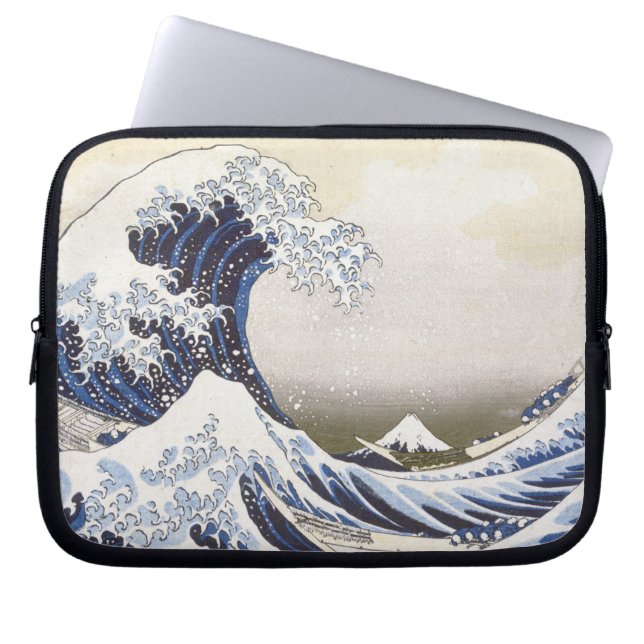 Hokusais Underbara våg Laptop Sleeve (Framsidan)
