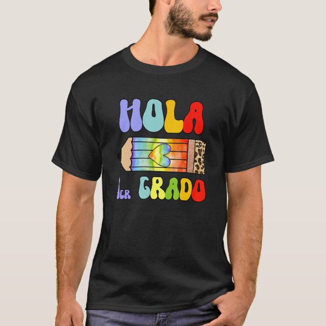 Hola 1er Primer Grado spansk lärare Maestra Espa T Shirt (Framsida)
