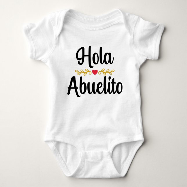 Hola Abuelito T Shirt (Framsida)