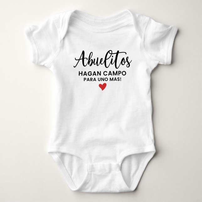 Hola Abuelitos Spanska Graviden Meddelande T Shirt (Framsida)