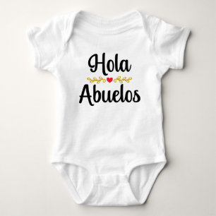 Hola Abuelos Spanska Graviden Meddelande T Shirt