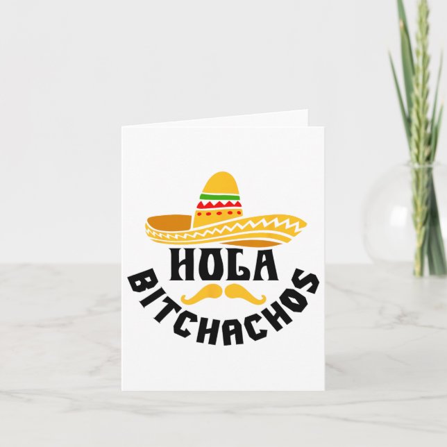 Hola Achos Rolig Cinco De Mayo Mexikansk  Kort (Framsida)