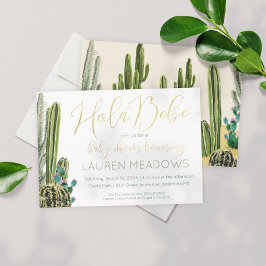 Hola Baby Boho Cactus Baby Shower-inbjudan Inbjudningar
