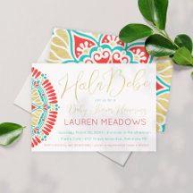 Hola Baby Fiesta Baby Shower-inbjudan