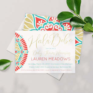 Hola Baby Fiesta Baby Shower-inbjudan Inbjudningar