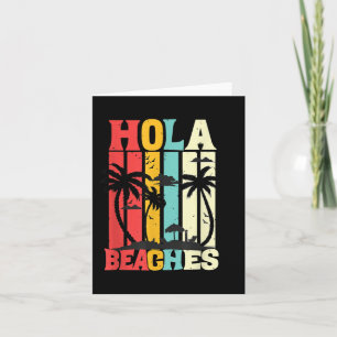 Hola Beacher Funny Aloha Beach Family Summer Vacat Kort