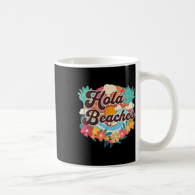 Hola Beacher Funny Beach Summer Vacation Family Mo Kaffemugg (Höger)