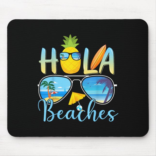 Hola Beacher Funny Beach Vacation Summer Musmatta (Framsidan)