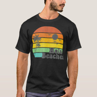 Hola Beacher Retro Beach Vacation, sommarcitat Wom T Shirt