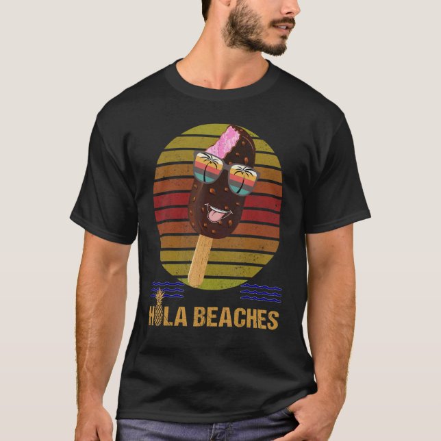 Hola Beacher Summer Hawaiian Summer Walker Ice Cre T Shirt (Framsida)