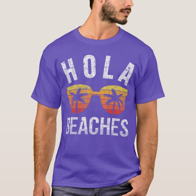 Hola Beaches ärmlös topp Rolig beachvakar klänning T Shirt (Framsida)