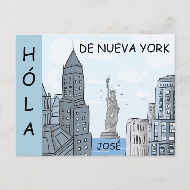 HOLA DE NUEVA YORK VYKORT (Framsida)