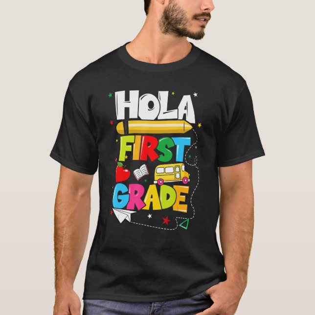 Hola First Klass Spansk lärarskola T Shirt (Framsida)
