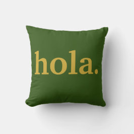 Hola Guld skript & Grönt Poster Dekorativ kudde