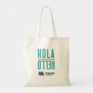 Hola/Hello Tote Bag by Language Matters Tygkasse