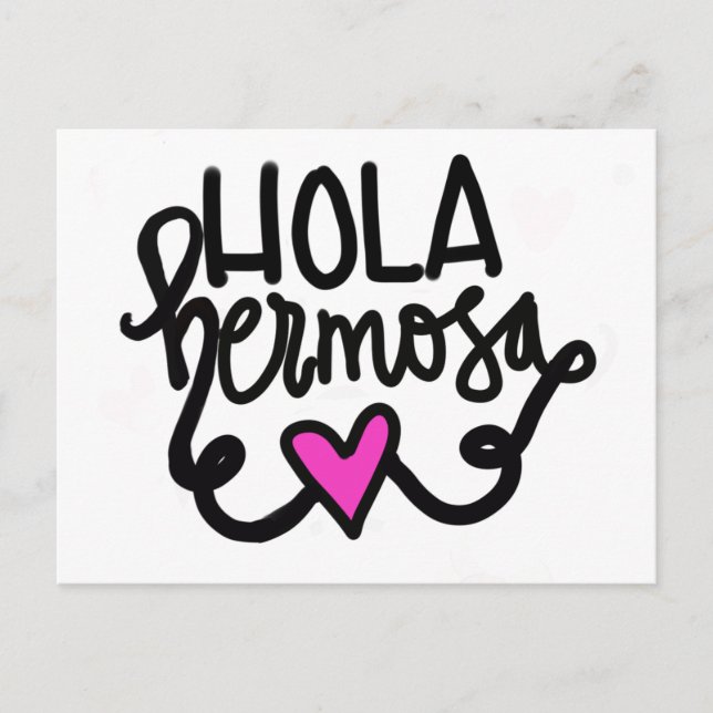 Hola hermosa/Hej BeSnygg. Vykort (Framsida)