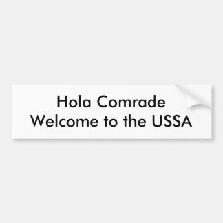 Hola kamratvälkomnande till USSAEN Bildekal