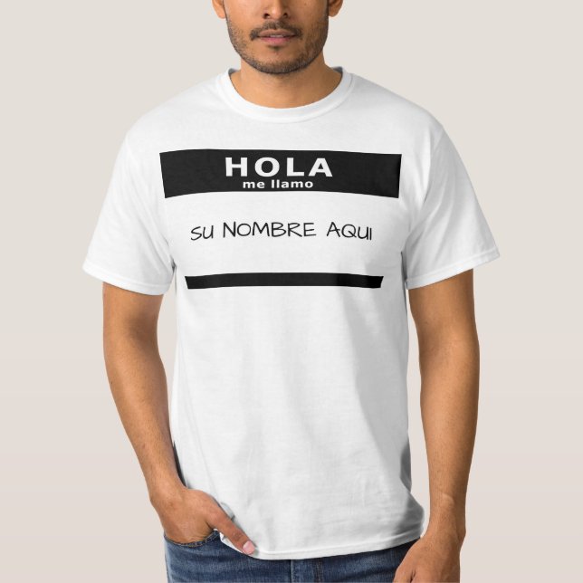 hola me llamo t shirt (Framsida)