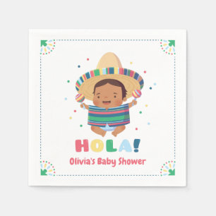 Hola Mexikansk Pojke Fiesta Baby Shower Tillbehör Pappersservett