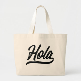 Hola Script (svart) Jumbo Tygkasse