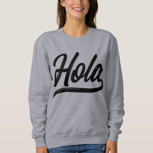 Hola Script (svart) T Shirt (Framsida)