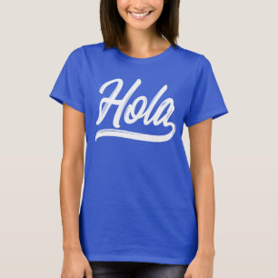 Hola-skript (vit) t shirt