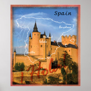 Hola Spanien Poster