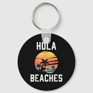 Hola stränder Handflatan Träd Sunset Funny Beach V Nyckelring