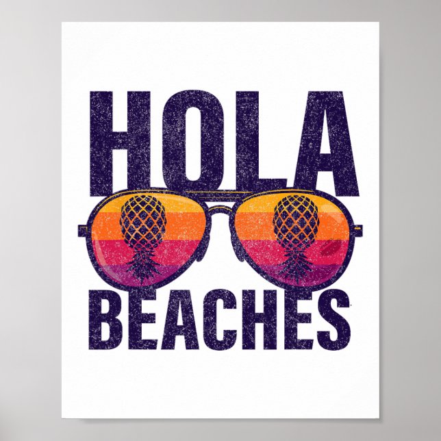 Hola stränder upp och ned Pineapple Swinger Poster (Framsidan)