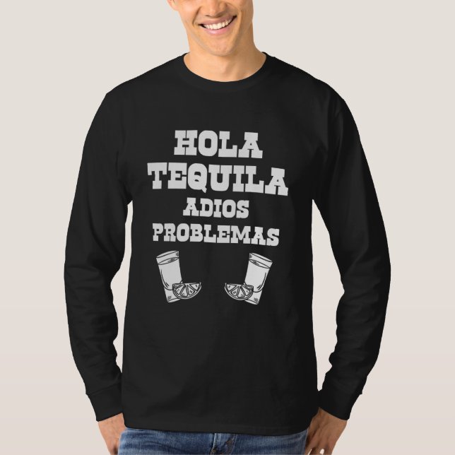 Hola Tequila Lime Lemon Party Say T Shirt (Framsida)