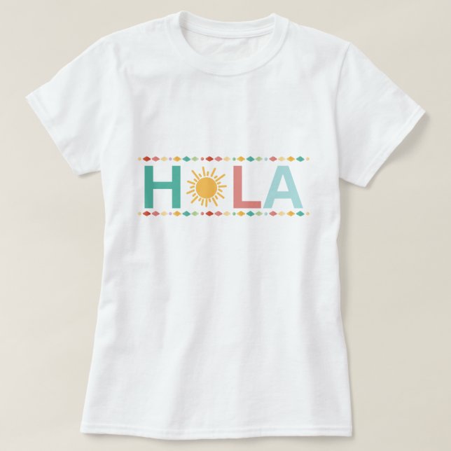 Hola-tröja,Spansk Hola T-shirt,Hello Spansk Tröja (Design framsida)