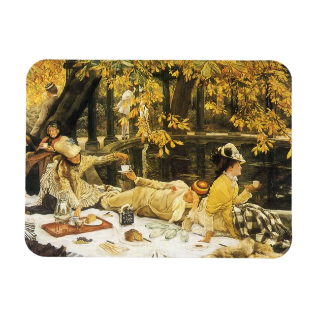 Holaily, Picnic av James Tissot, Victorian Art Magnet (Horisontell)