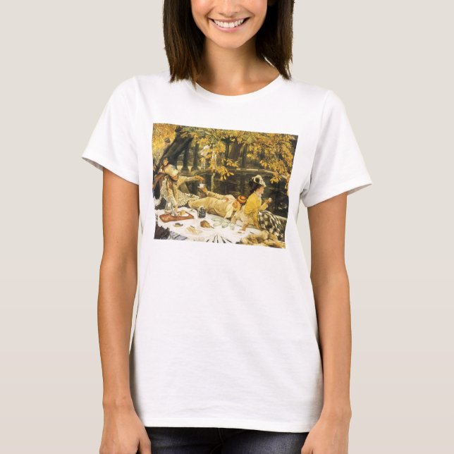 Holaily, Picnic av James Tissot, Victorian Art Tee Shirt (Framsida)