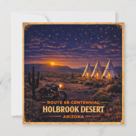 Holbrook Arizona 100-års ökenwigwam-natt Kort