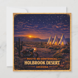 Holbrook Arizona 100-års ökenwigwam-natt Kort