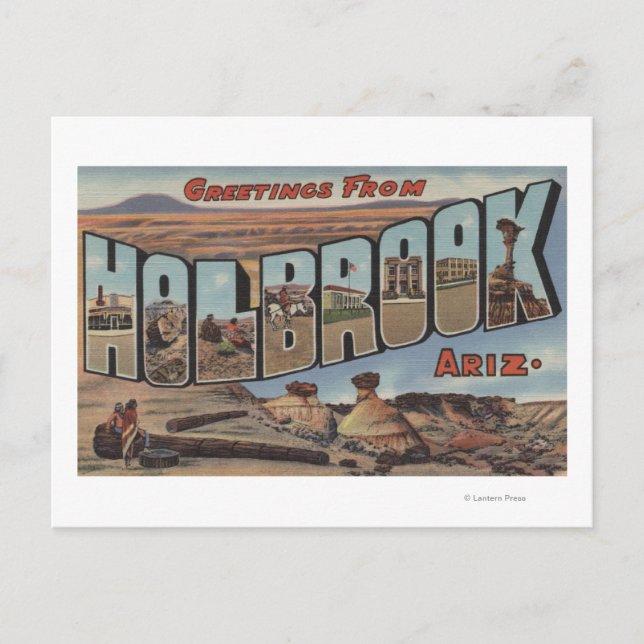 Holbrook, Arizona - Stora Brev Scenes Vykort (Framsida)