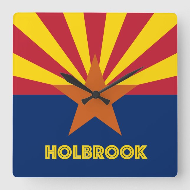 Holbrook AZ Fyrkantig Klocka (Framsida)