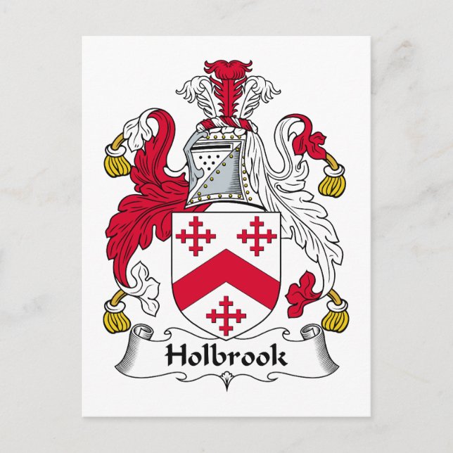 Holbrook Family Crest Vykort (Framsida)