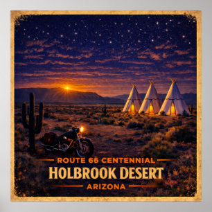 Holbrooköknen Arizona Hundraårsjubileum Poster