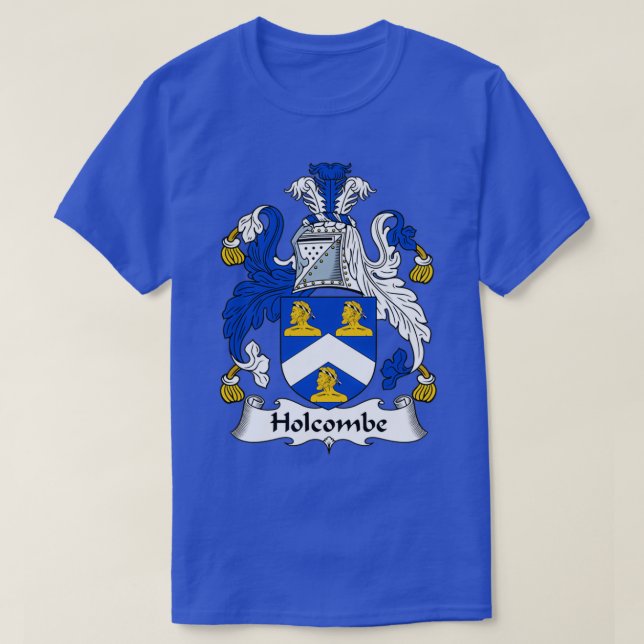 Holcomb Coat of Arms Family Crest  T Shirt (Design framsida)