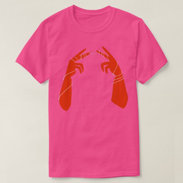 Hold Onto Each Other Terracotta and Gossamer Hands T Shirt (Design framsida)