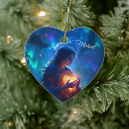 Hold your heart forever, I miss you, sympathy   Julgransprydnad Keramik